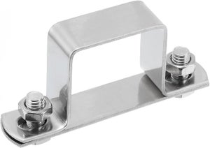 Set di 4 staffe da parete Axor in acciaio inox grigio, H.2 x L.12