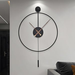 Orologio da parete in rattan e legno MDF per salotto e cucina