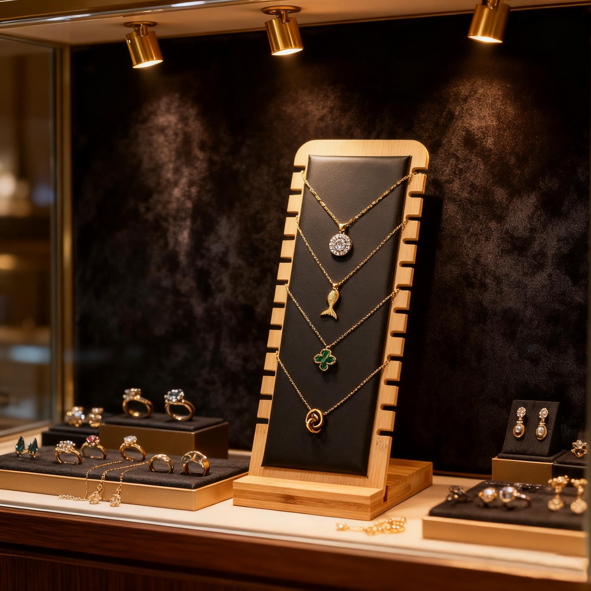 Présentoir à Bijoux En Bois 12 Emplacements Porte Collier Bracelet Pour Pendentifs Colliers Et Bracelets Présentoirs à Bijoux Élégants Et Pratiques - 3
