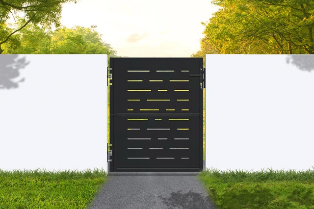 Portillon acier noir mat 1m NALI ARLBERG H.120cm