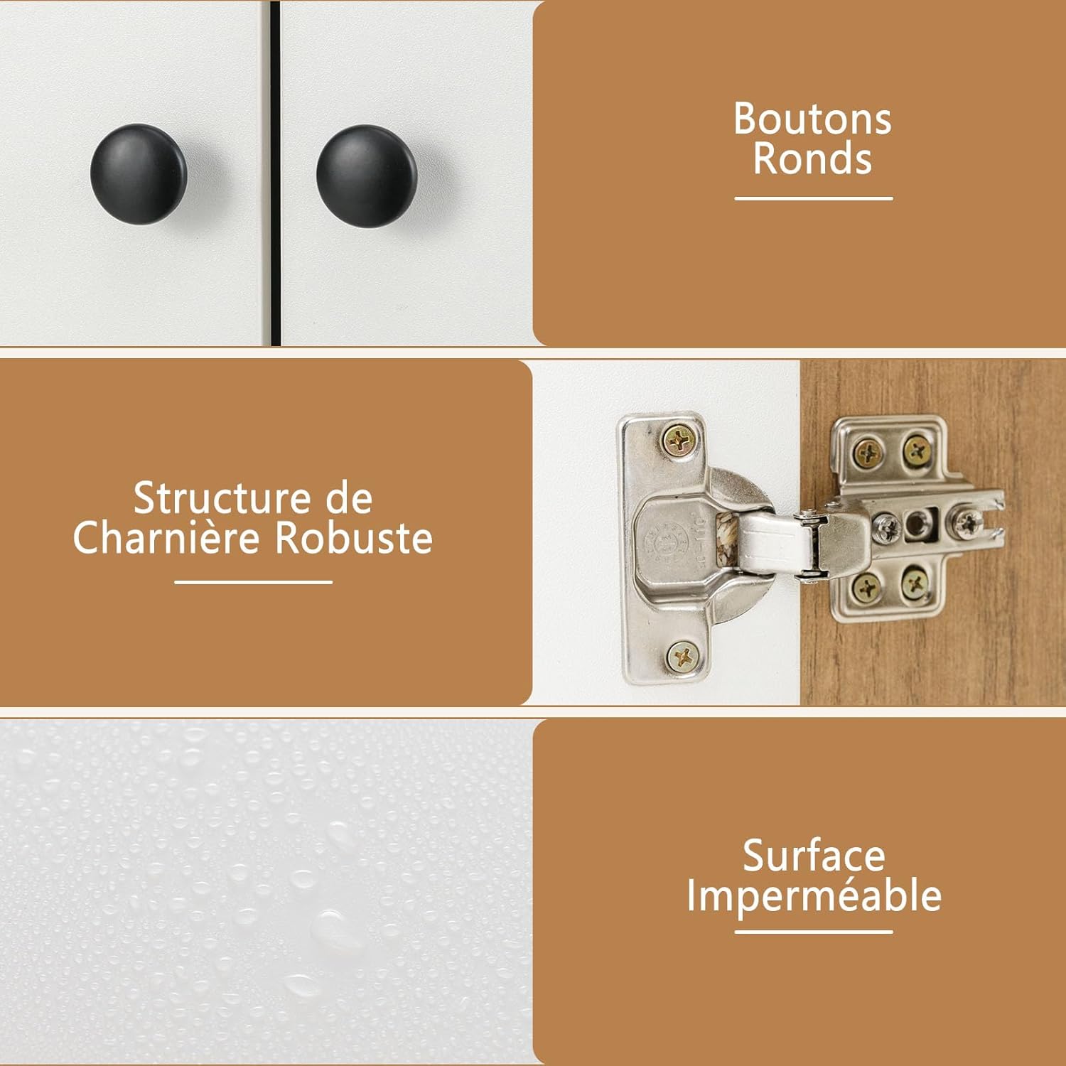 Estante, roupeiro de duas portas com prateleira aberta, dispositivo anti-inclinação, 60x30x140cm - 9