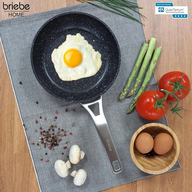 Set 3 Padelle Antiaderenti Black Titanium - 18, 20, 24 Cm Per Induzione, Gas E Forno - Foto 7