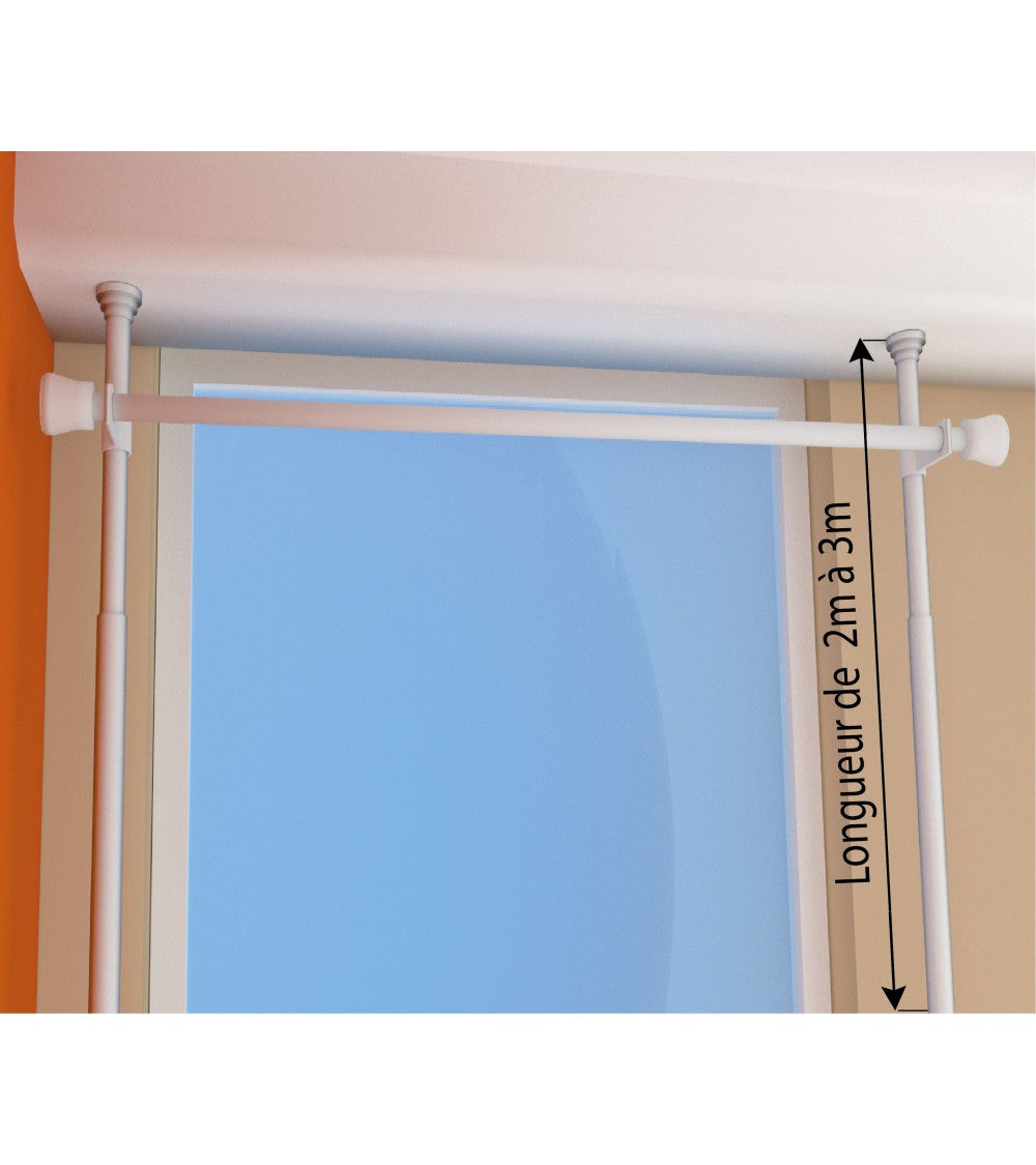 Barre Télescopique Sol-Plafond Sans Perçage - 2 m à 3 m - 5