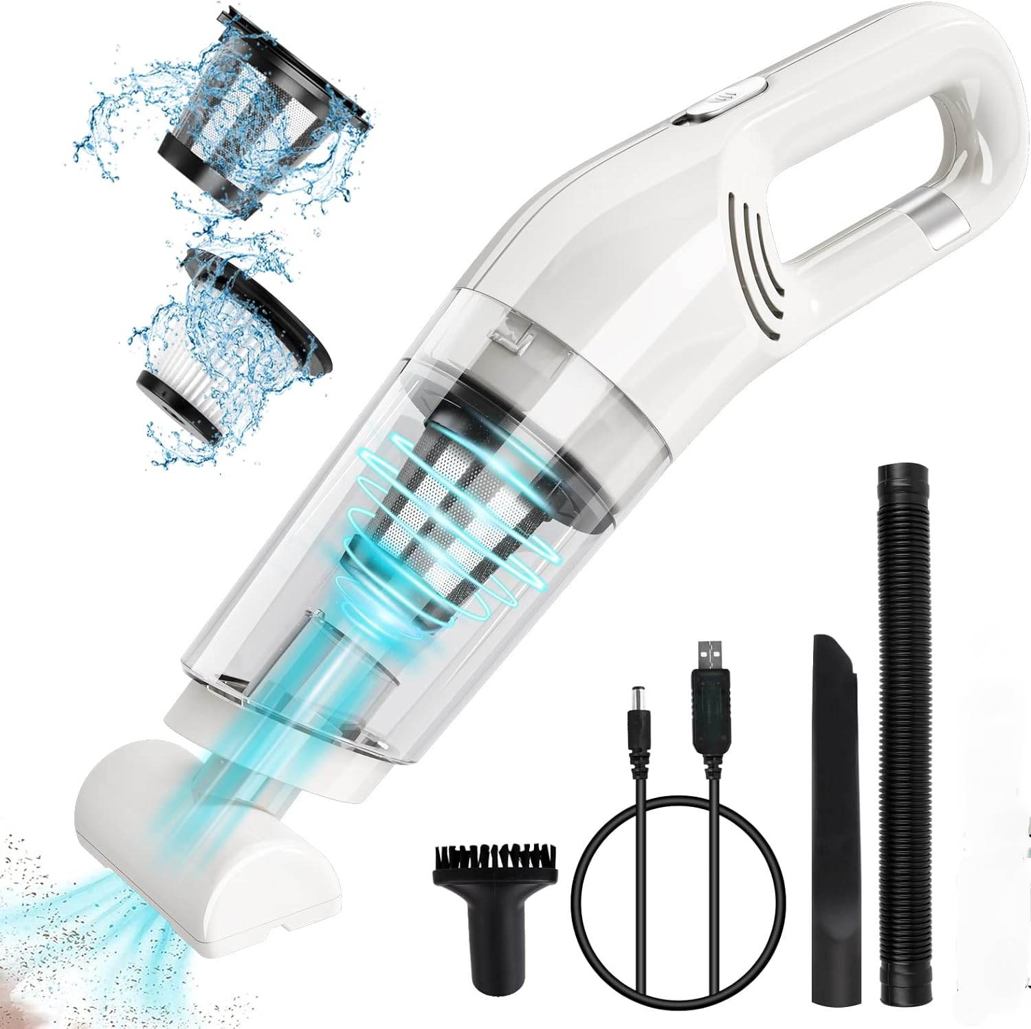 aspirapolvere e liquidi senza fili aspirapolvere portatile senza fili per solidi e liquidi, aspirapolvere  domestico leggero con potente aspirazione, aspirapolvere portatile  ricaricabile per pavimenti duri, scale, divani, casa, auto, tende da  esterno del 2026 a $59.99 main image 1