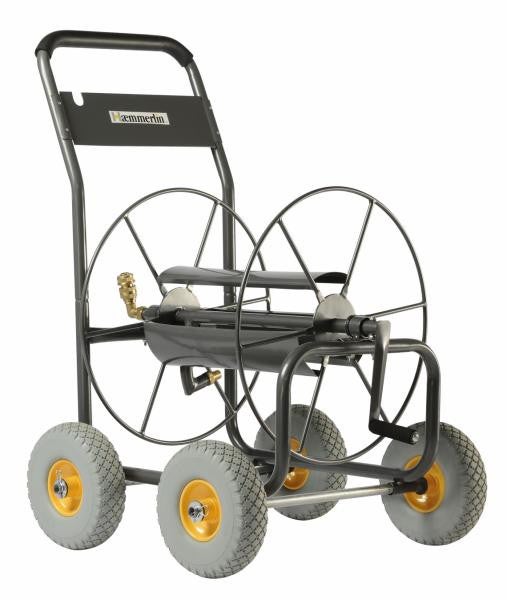 Dévidoir à 4 roues increvables capacité 110 m de tuyau Haemmerlin