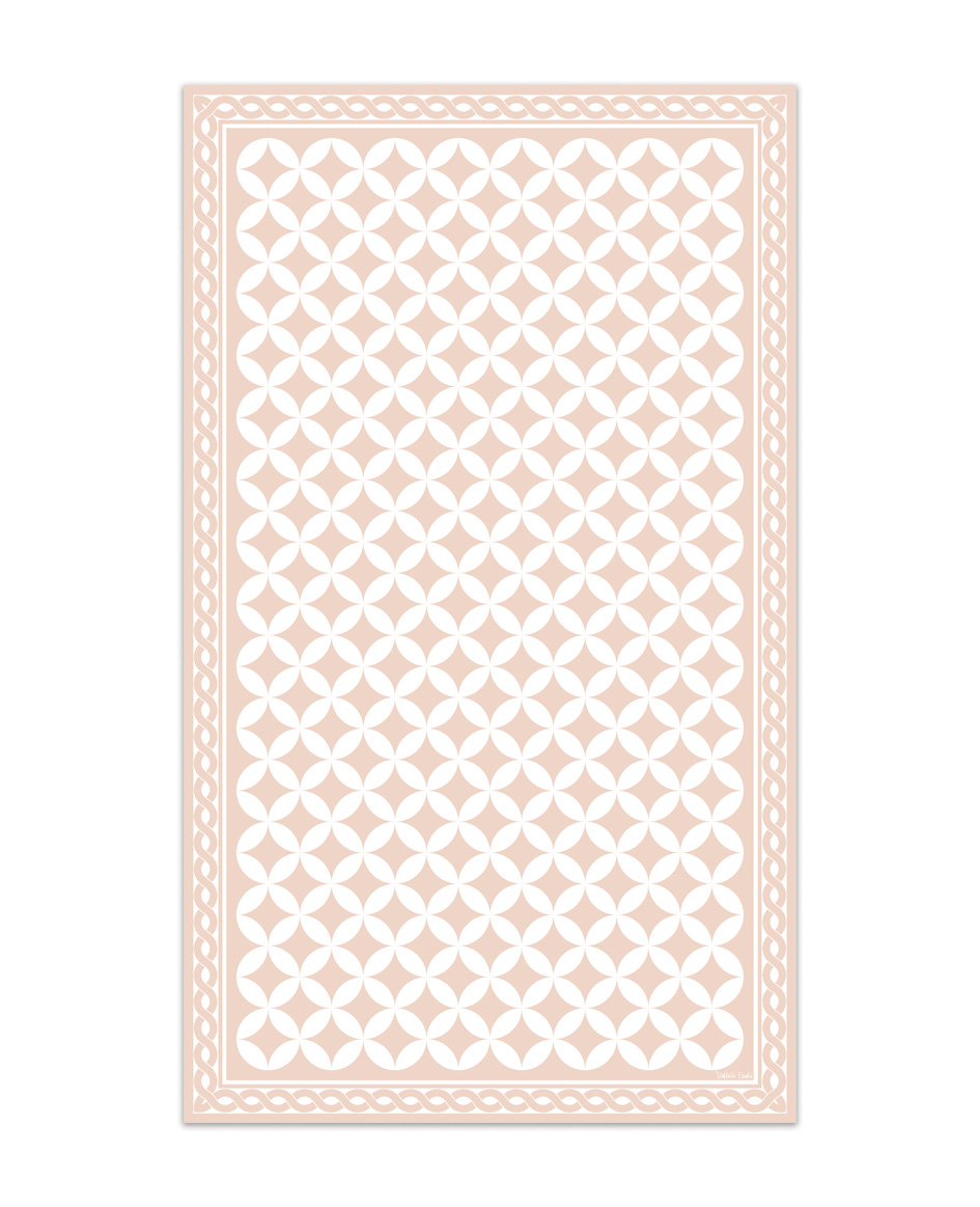 Alfombra de vinilo hidráulica 21 beige 200x200 cm pvc cocina salón comedor