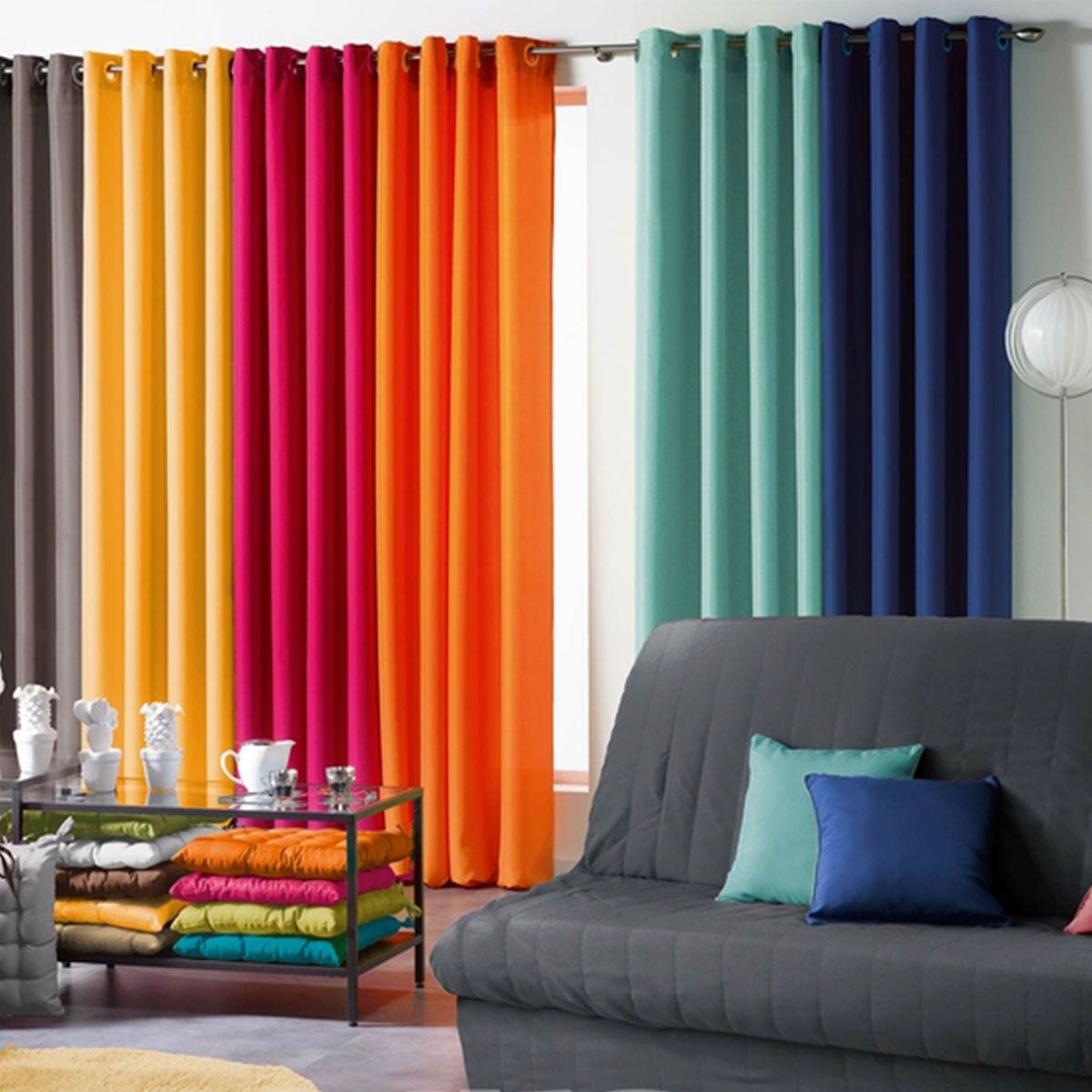 Housse de clic-clac matelassée - Gris clair - 140x200 cm - Polyester - 3