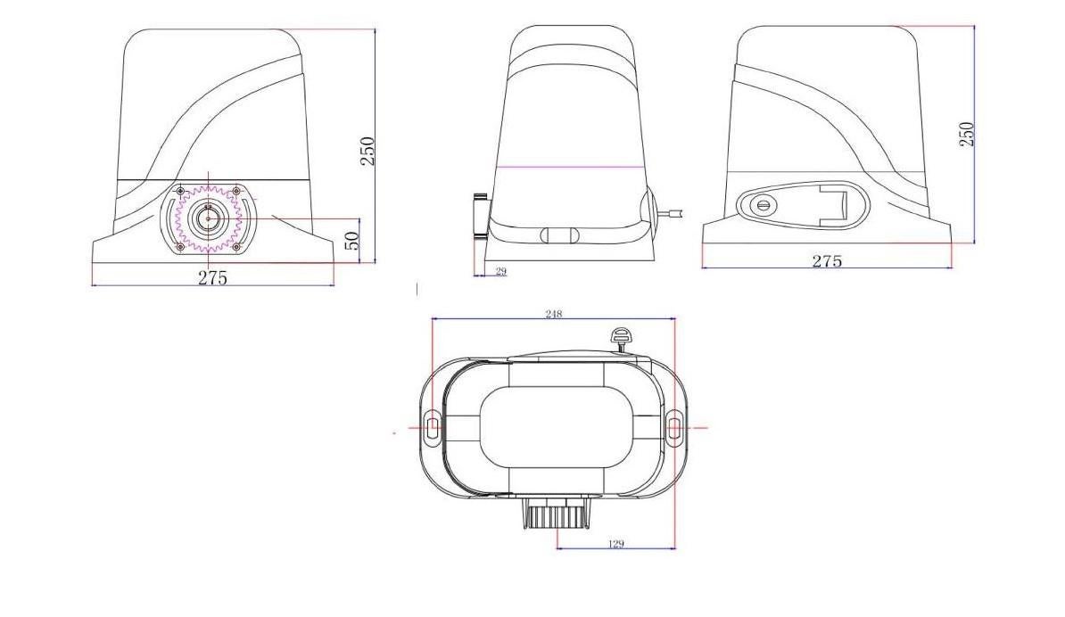Portail coulissant motorisé 3,5m VOGEL H.160cm + Motorisation RANGER C300 - 3