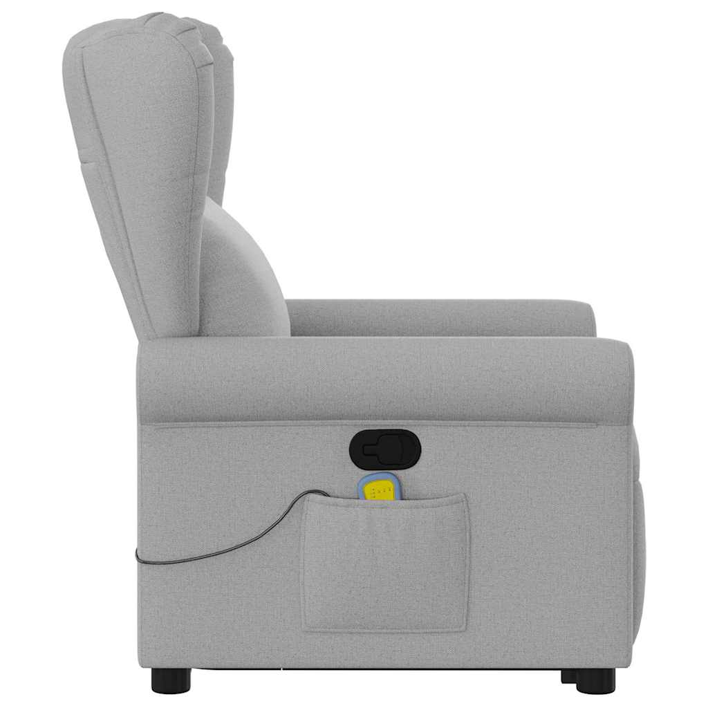 Fauteuil de massage | Fauteuil de relaxation | Chaise de relaxation inclinable gris nuage tissu CFW172478 - 5