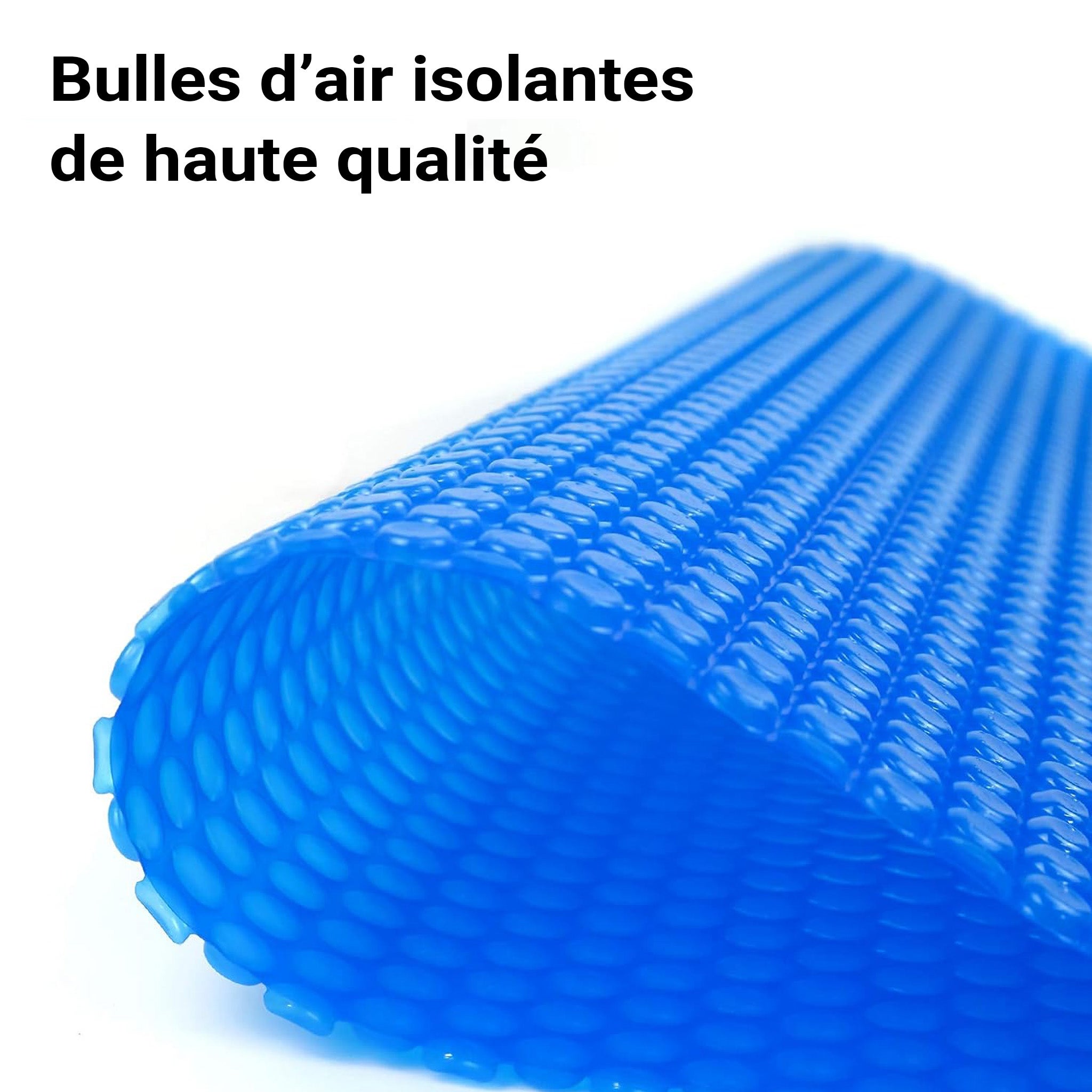 Cubierta solar piscina isotérmica Azul Rectangular 4x6m Lona térmica protectora Cobertor piscina - 8