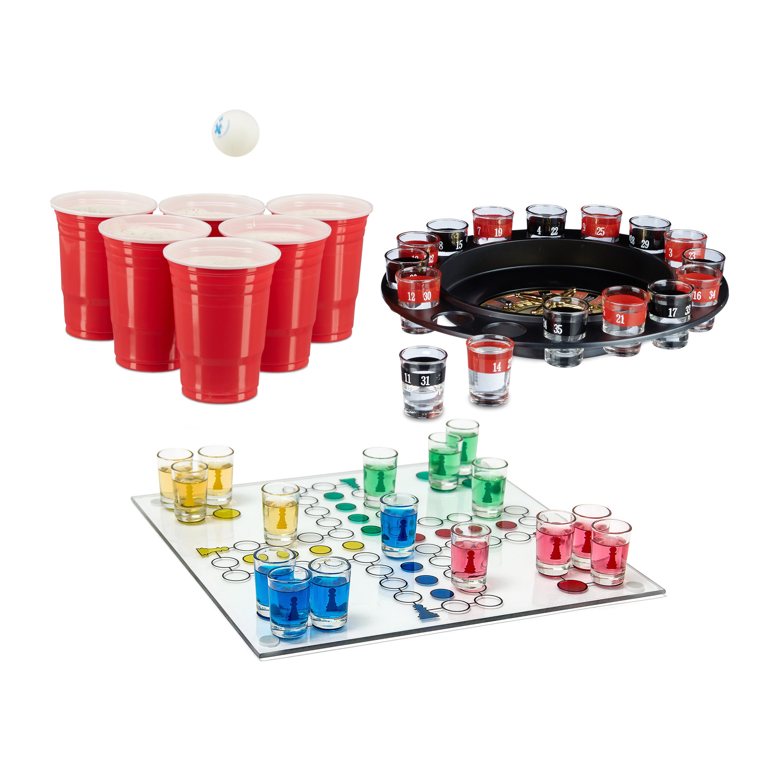 Red Cups Americane Bicchieri Da Shot Rossi - 25 Pezzi, 4cl, Riutilizzabili, Lavabili In Lavastoviglie Bicchieri Plastica Riutilizzabili - 6