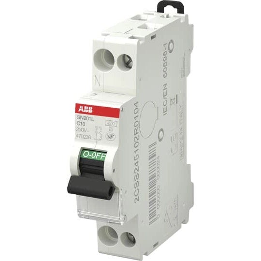 ABB - Disjoncteur modulaire 1P+N 20A - courbe C - 4,5 kA - 470239 ...