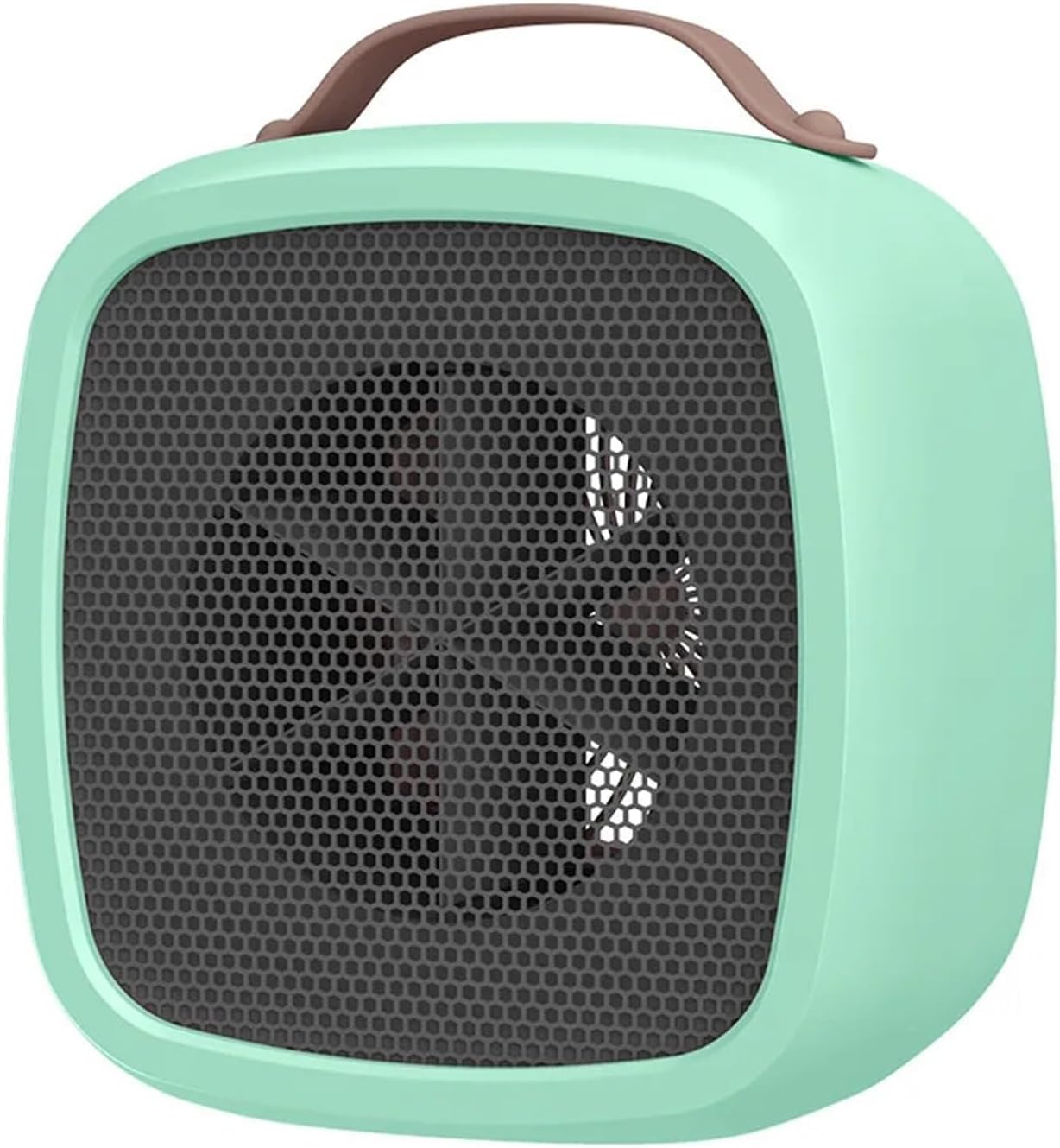 Miniaturowy, przenośny grzejnik elektryczny o mocy 500 W, wydajny i cichy, idealny do domu i biura, idealny na zimę (kolor: zielony)