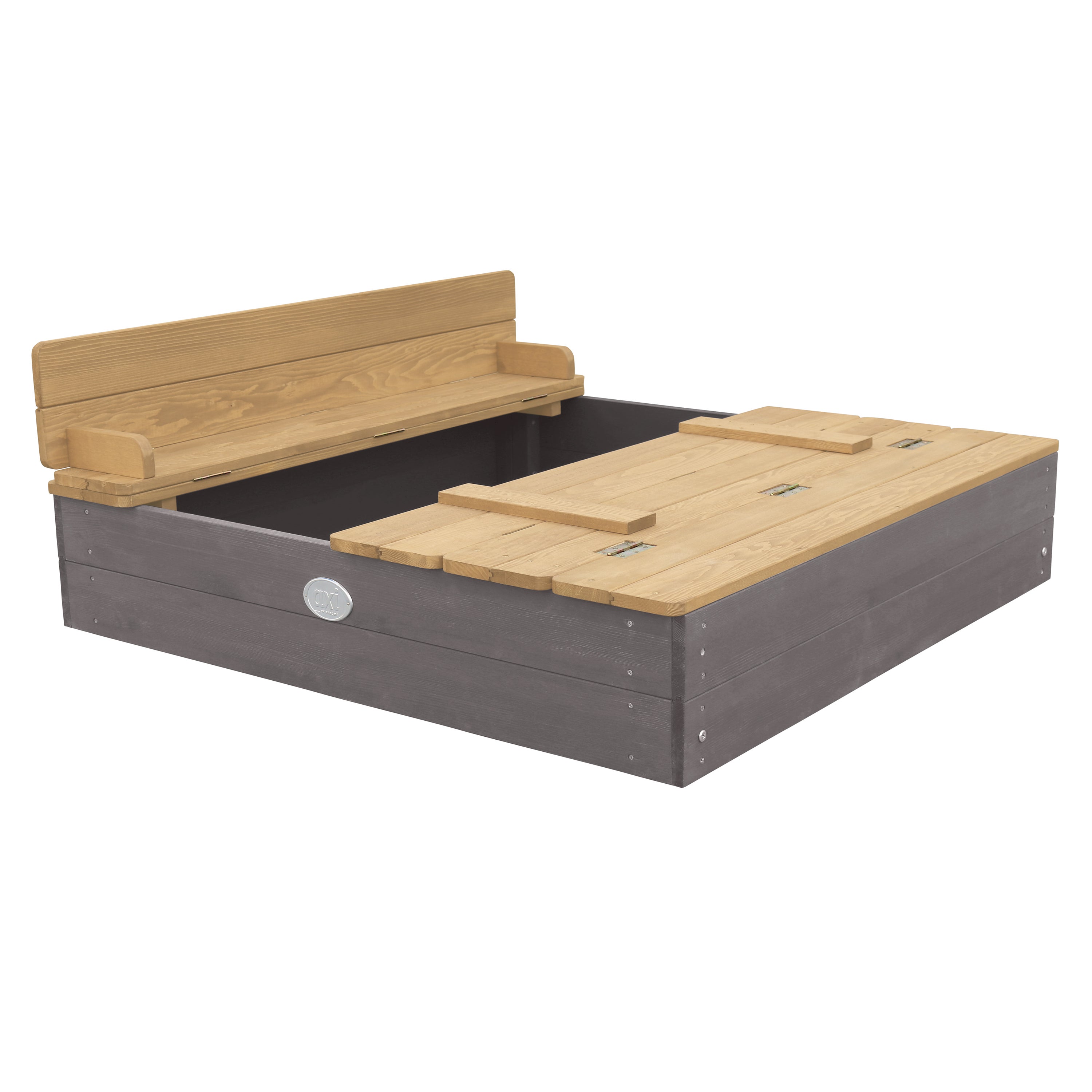 AXI Ella Bac à Sable Enfant Gris - 100 x 95 cm | Bac à Sable pour Enfants en Bois FSC avec Couvercle & Banc - 6