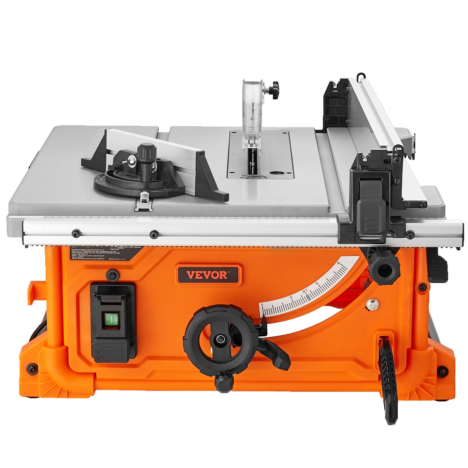 Piła stołowa 4400rpm 1800W głębokość cięcia 60/85mm prowadnica wzdłużna VEVOR