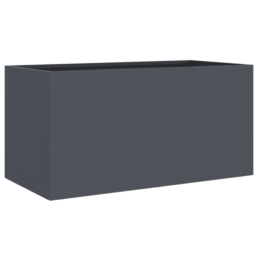 Jardinière, Pot de fleur，Bac à fleurs anthracite 62x30x29 cm acier laminé à froid CFW55275 - 2