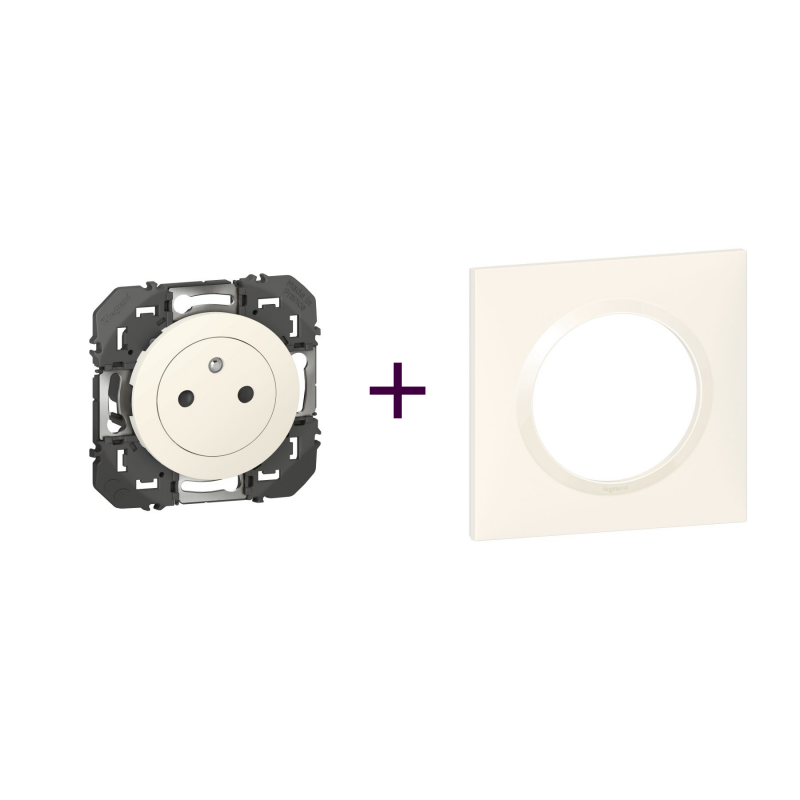 Presa Doppia Legrand PreCABLEE BLC Dooxie - 2 X 2P+T, Bianco, Pre-cablata E Sicura