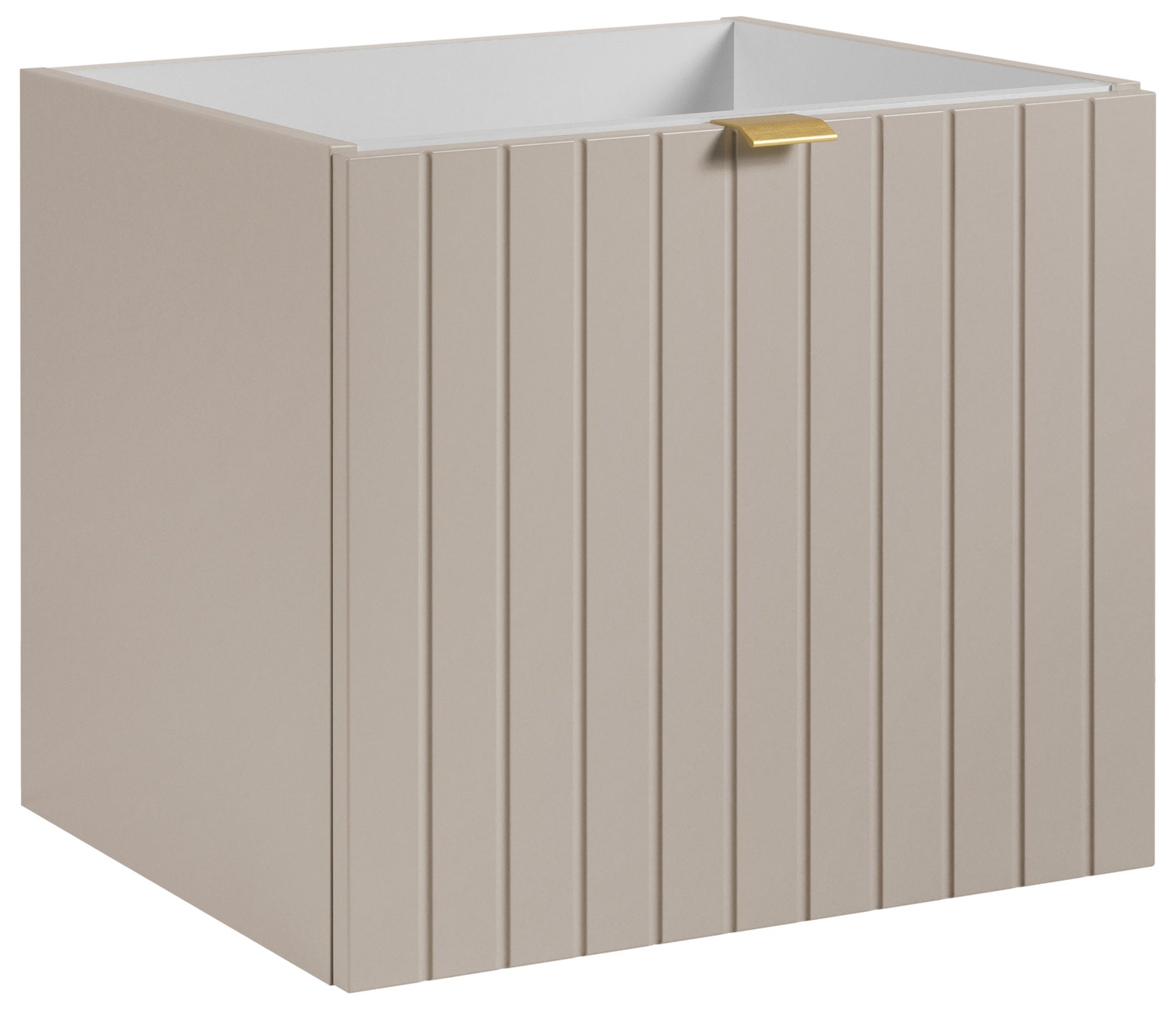 Szafka łazienkowa HARMO 50 cm kaszmir lakierowana frezowany front 2 szuflady