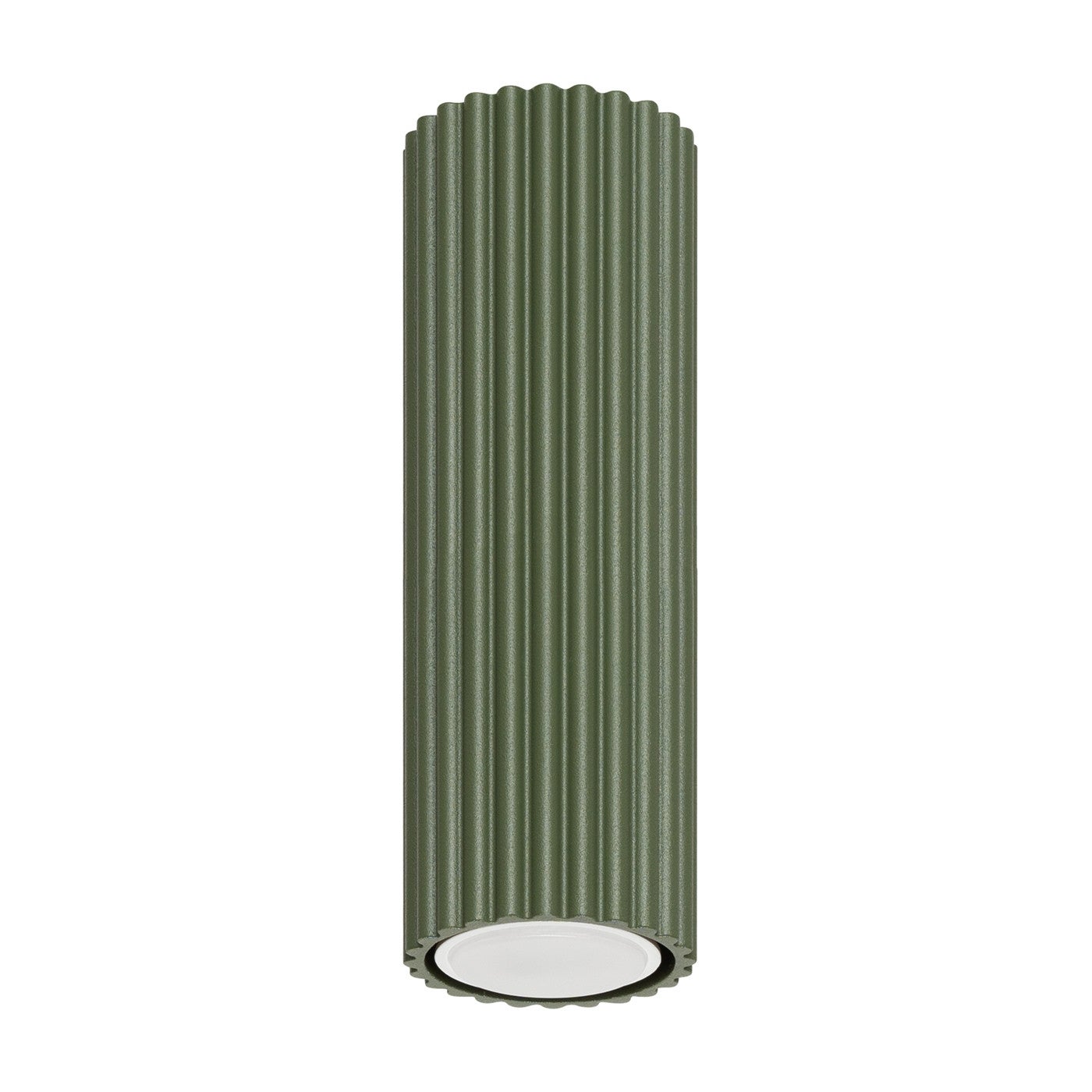 Reflektor sufitowy spot natynkowy Karbon okrągły zielony oliwkowy 1xGU10x10W wym: 20 x 6,5 x 6,5 cm aluminium Sollux Lighting