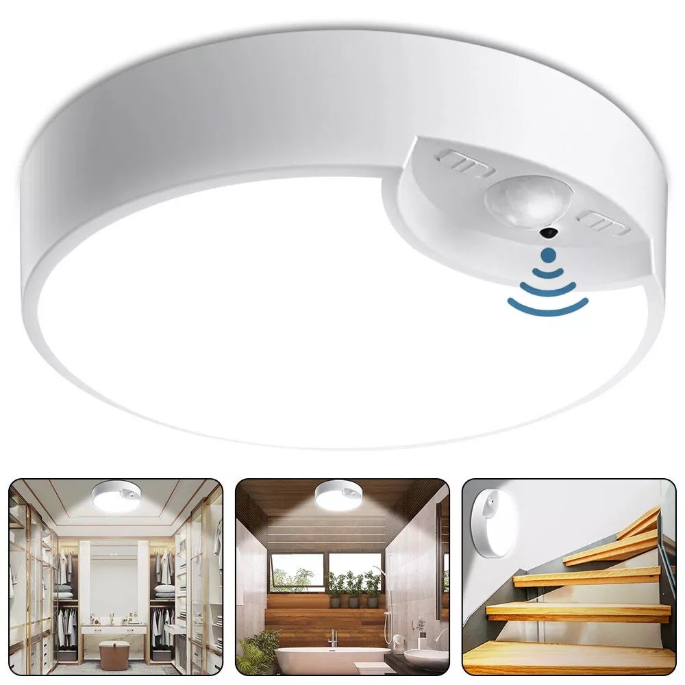 Plafonnier LED rechargeable avec détecteur de mouvement, petite applique murale avec télécommande, intensité variable, 3 couleurs, 18 cm (7000 mAh) | Leroy Merlin