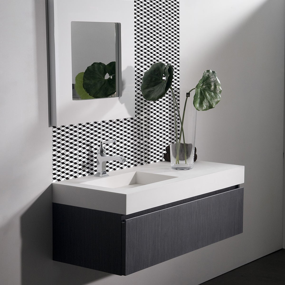 24 adesivi piastrelle di cemento geometrico Jalia - Sticker adesivo - adesivi murali - 24stickers20x20cm - 5