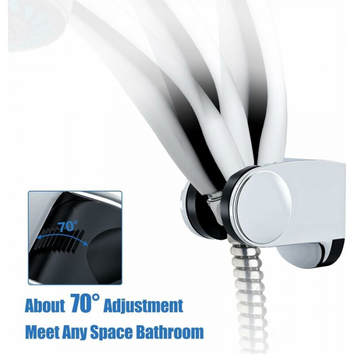 Pomme de douche, support de pomme de douche support de douche réglable universel - 4