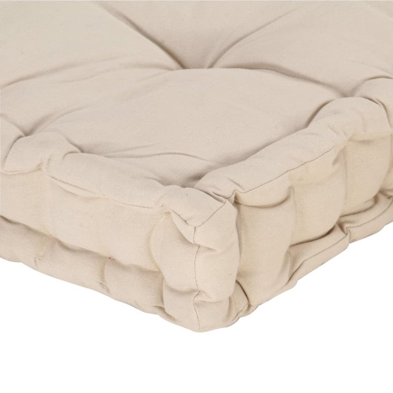 Coussin de plancher de palette Coton 120x40x7 cm Beige - 5