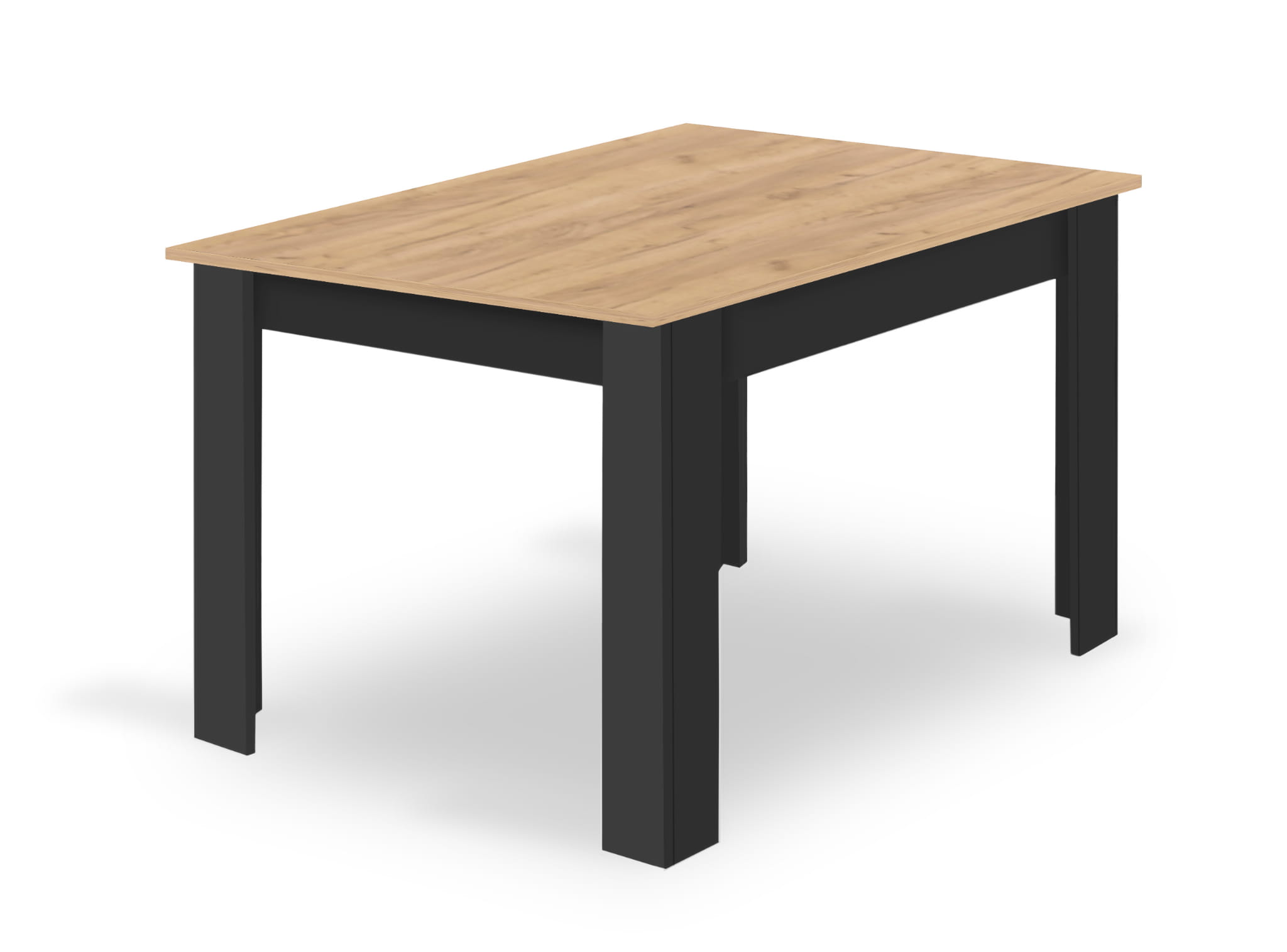 Table à manger 80x120 cm et 4 chaises, noir/chêne/hêtre - 6