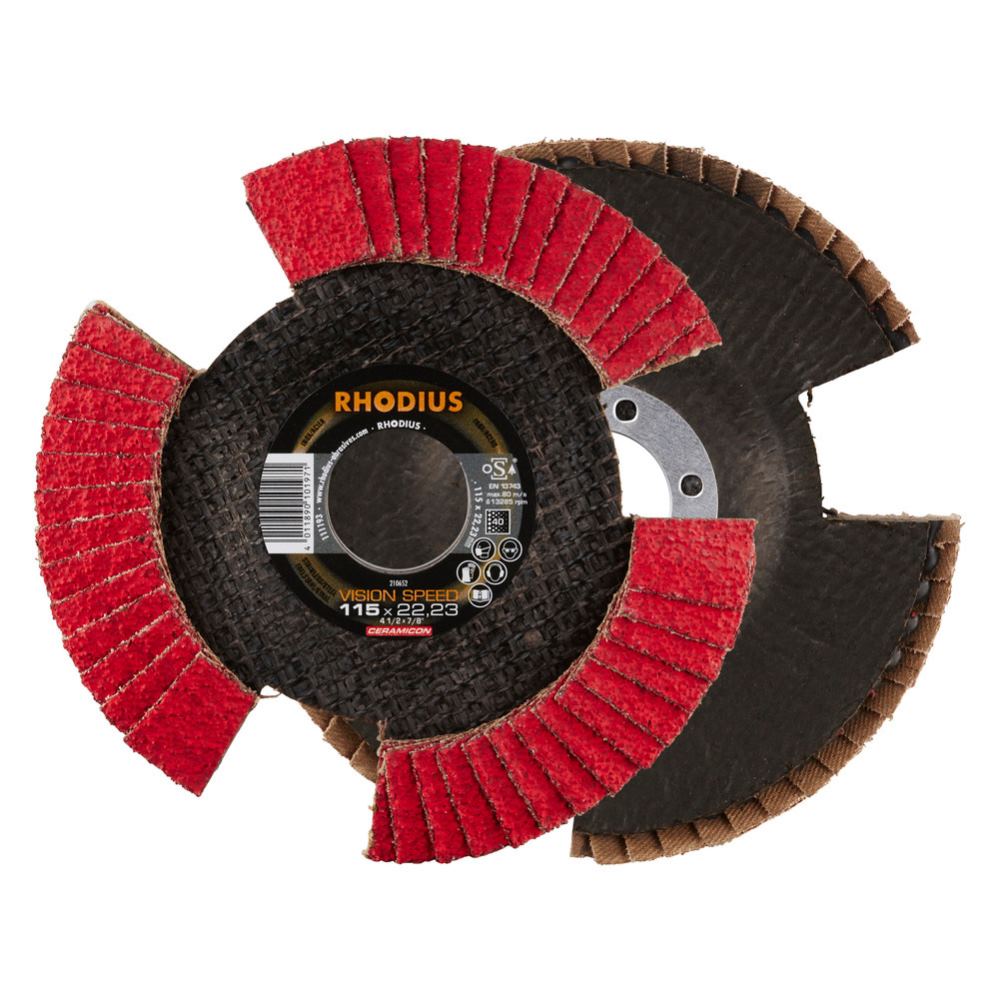 Rhodius 210647 VISION SPEED Disque segmenté Diamètre 125 mm Ø de perçage 22.23 mm Grain 120 acier inoxydable 1 pc(s) - 4