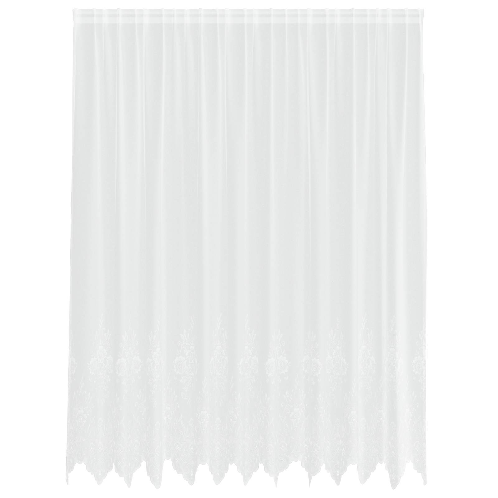 Firanka Koronkowa z zasłonami Biały 200 x 300 cm Poliester vidaXL - 2