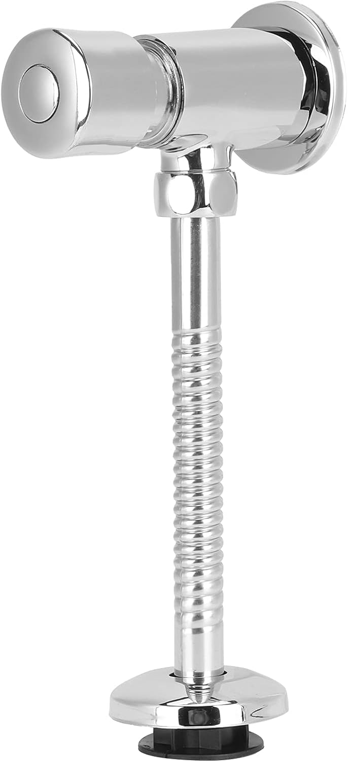 Zawór spłukujący pisuarowy, ręczny zawór spłukujący do toalety, trwały, miedziany zawór spłukujący, odporny na wycieki wody do łazienki, toalety, biur