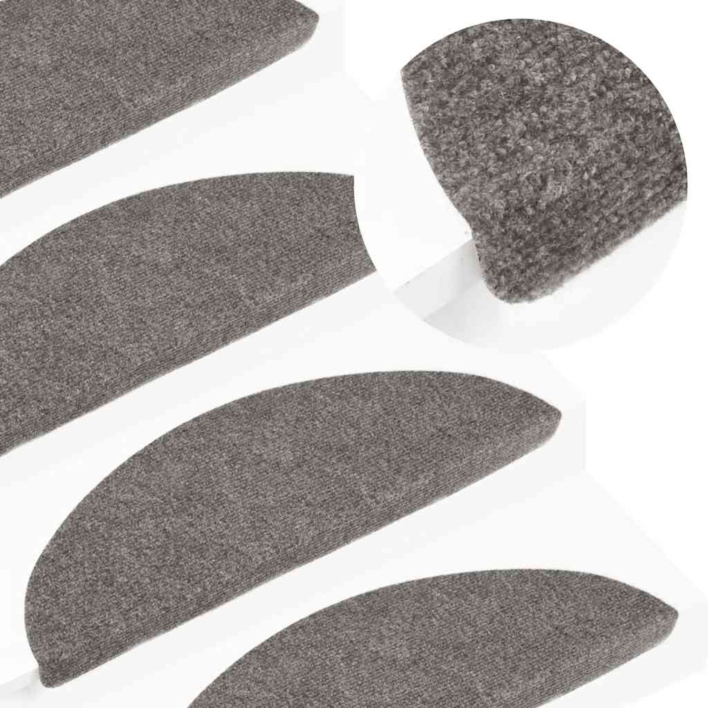 Tapis d'escalier auto-adhésifs 20 pcs | Paillasson d'escalier | Tapis de marche gris 65x22,5x3,5 cm CFW457214 - 5