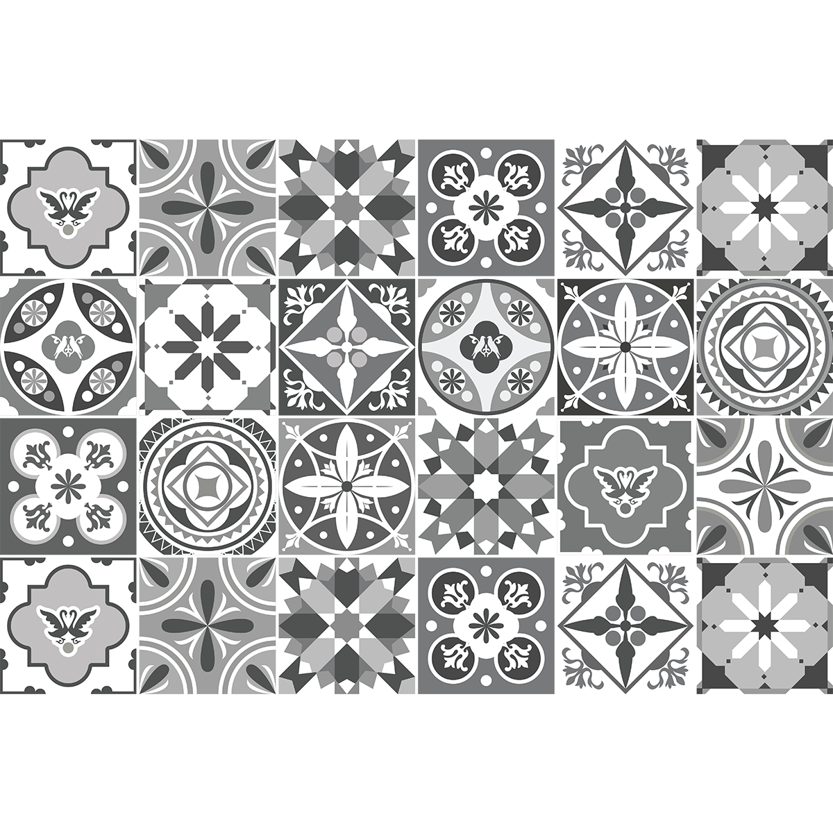 24 adesivi piastrelle di cemento azulejos belisario - Sticker adesivo - adesivi murali - 24stickers10x10cm - 2