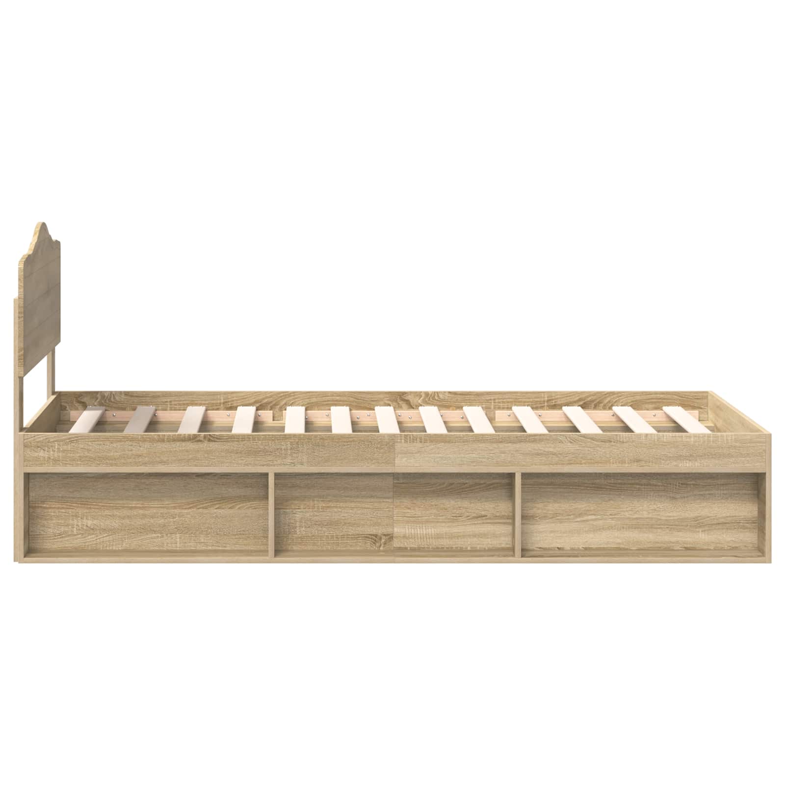 Cadre de lit en bois de pin massif, pour la chambre, 100 × 200 cm - 8