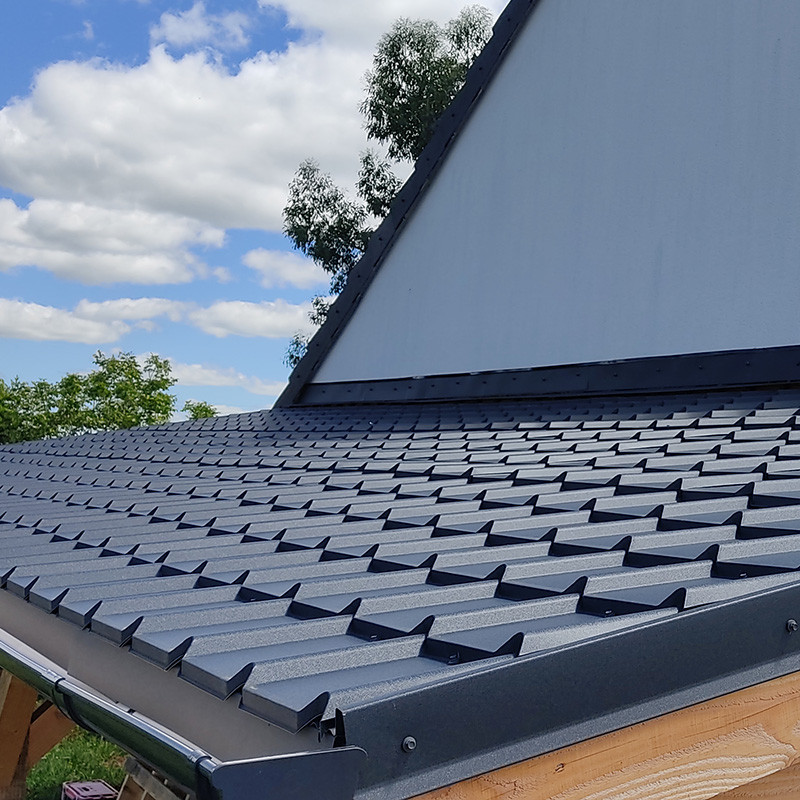 Tôle imitation tuile emboîtable - BACACIER Tuile R Area® | 2102 x 912 mm - 1.80 m² Anthracite mat - 8