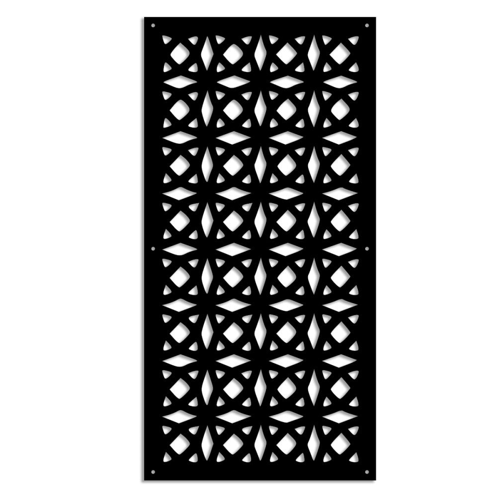 PLENITUDE - Panel perforowany z PVC - Osłona przeciwsłoneczna - Rozmiar 47x94 cm - Grubość 1 cm - Kolor CZARNY