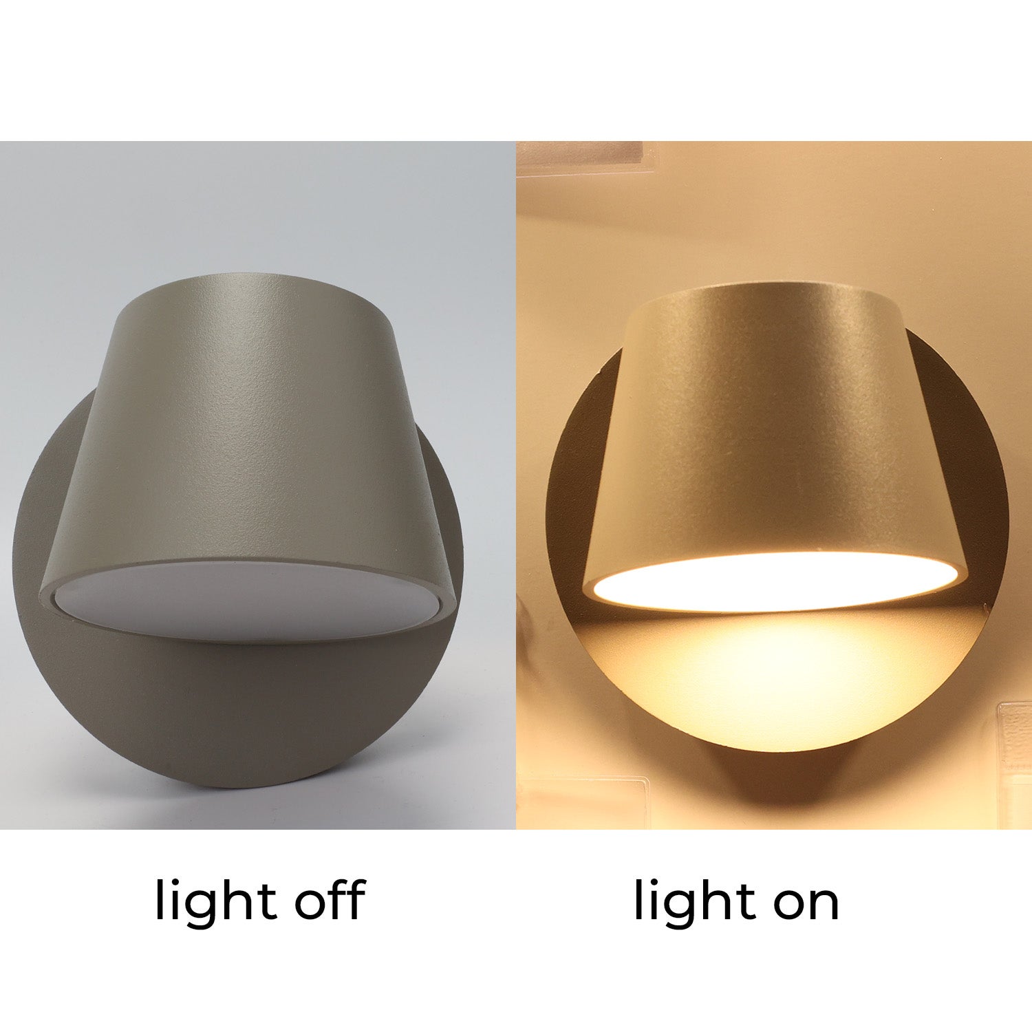 Aplique de Pared LED con Foco Orientable 6W, 2700K Luz cálida de Lectura en Aluminio Gris, Diseño Nórdico Moderno - 5
