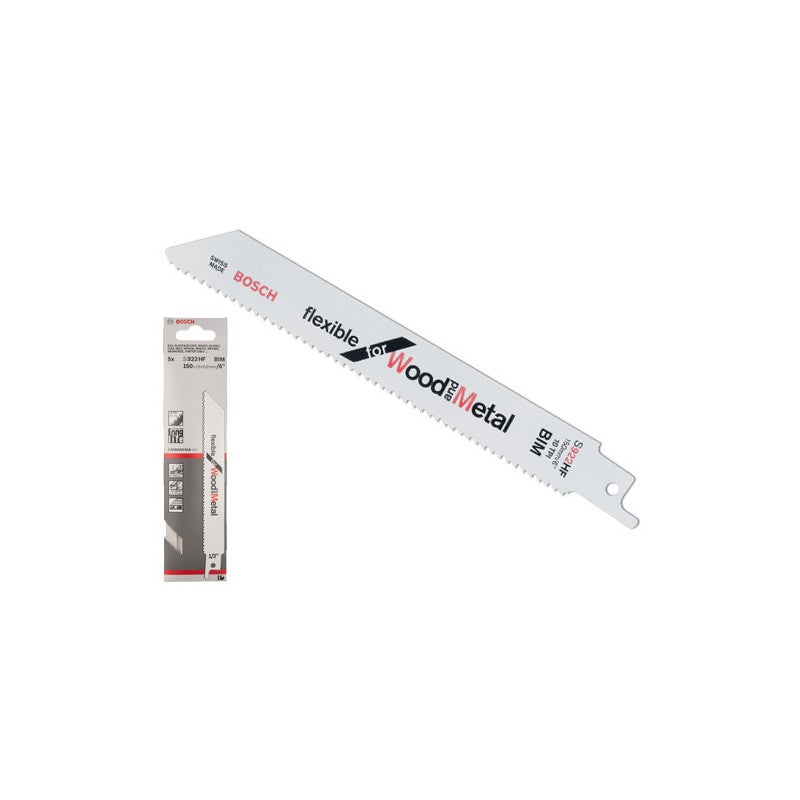 Brzeszczot do piły szablowej Bosch bimetal 150 mm zestaw 5 sztuk