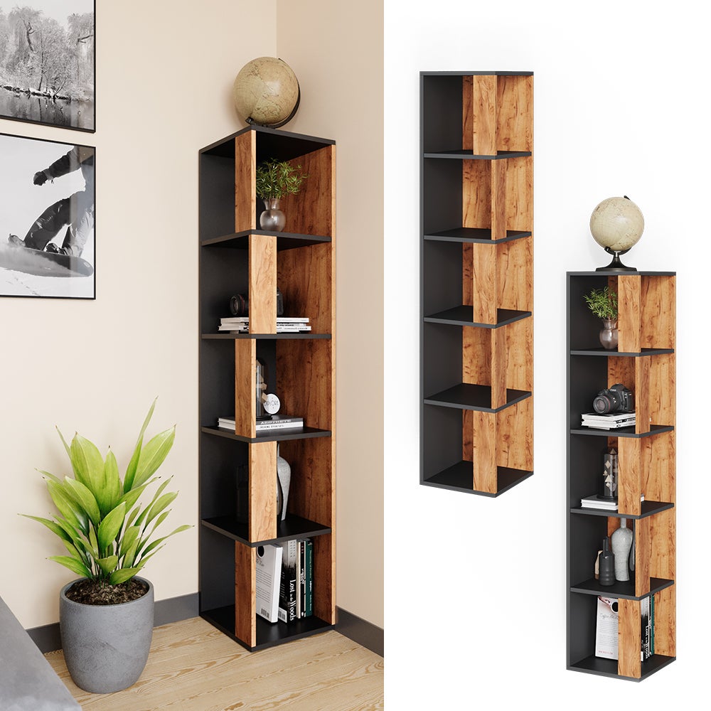 Vicco Prateleira de canto Lio, carvalho goldkraft, 33.3x162.2 cm - 2