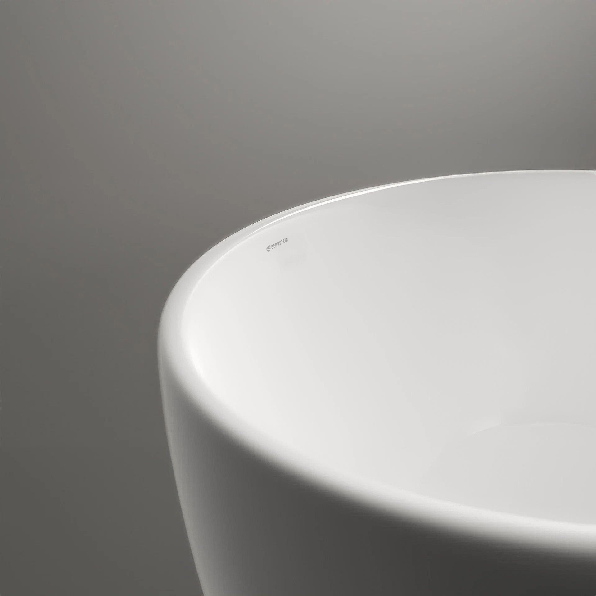 BERNSTEIN - Bañera exenta ovalada de acrílico 160x80x60cm Blanco brillo + Desagüe y rebosadero - TERRA 2.0 - 4