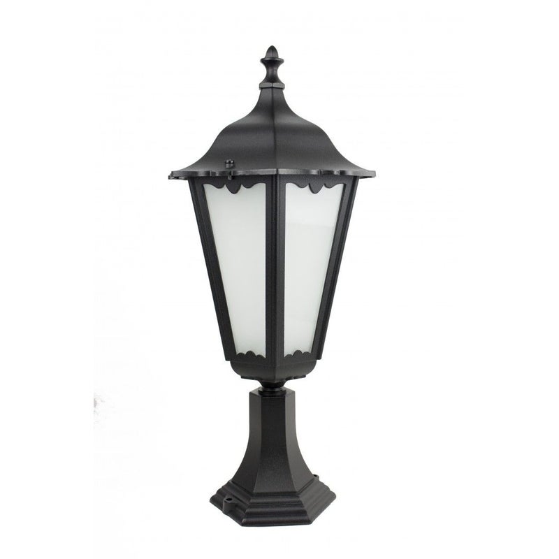 Lampa ogrodowa stojąca Retro czarna 1xE27x100W IP43 wym: 65 x 30 x 30 cm aluminium SU-MA