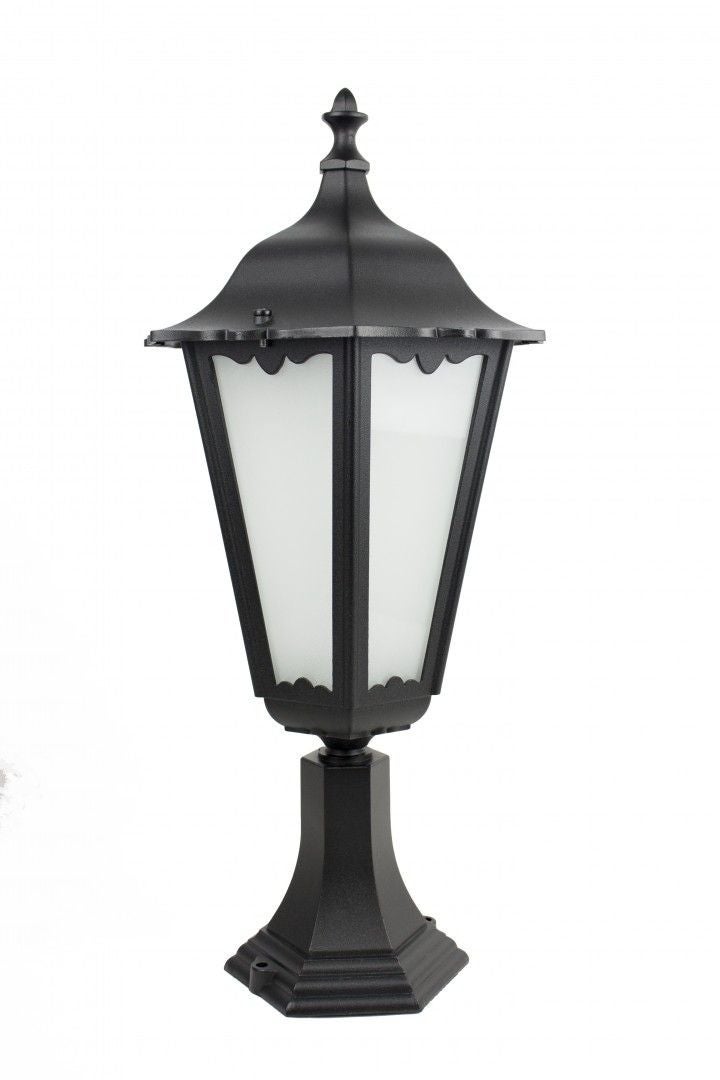 Lampa ogrodowa stojąca Retro czarna 1xE27x100W IP43 wym: 65 x 30 x 30 cm aluminium SU-MA