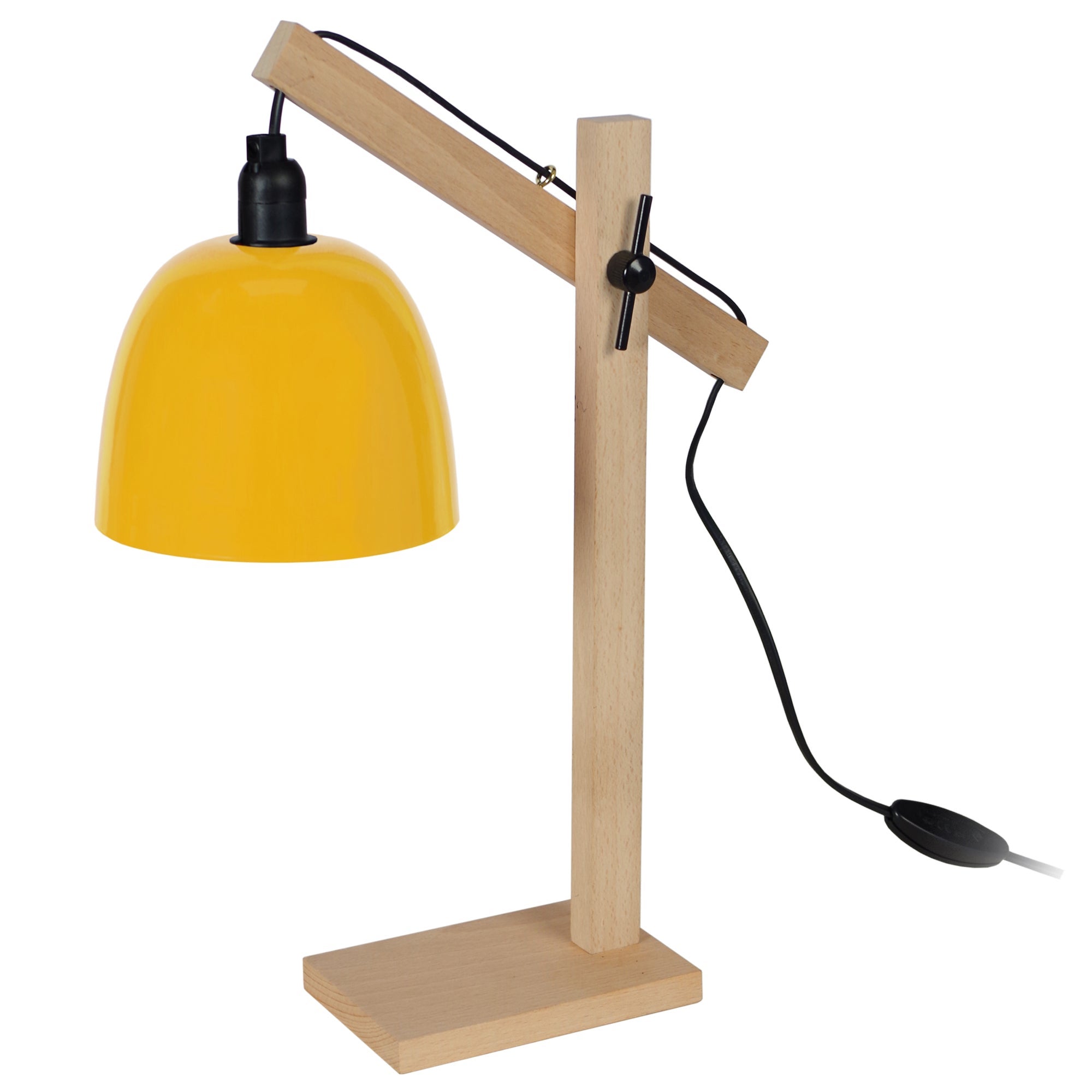 Lampada Da Tavolo Articolata In Legno YOKI | Stile Nordico A Forma Di Robot/Bambola - 4