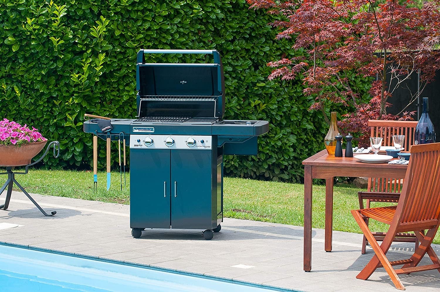 Barbecue Campingaz 3 Series Classic LS Plus Dark Dual Gas Nero Giardino BBQ - 7