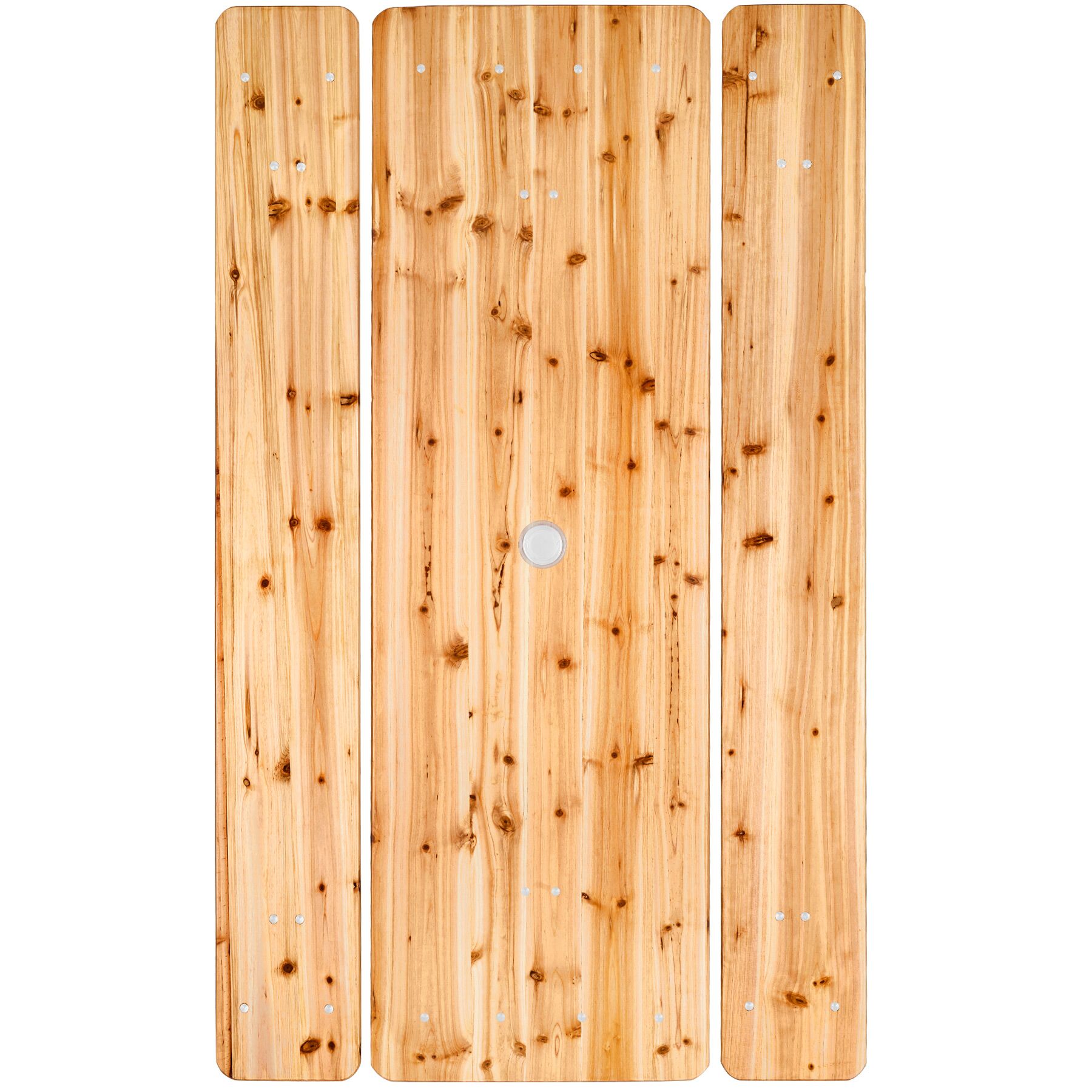 Ensemble de table et chaises de jardin style brasserie en acier 4 places pliable avec support pour parasol TECTAKE - 4