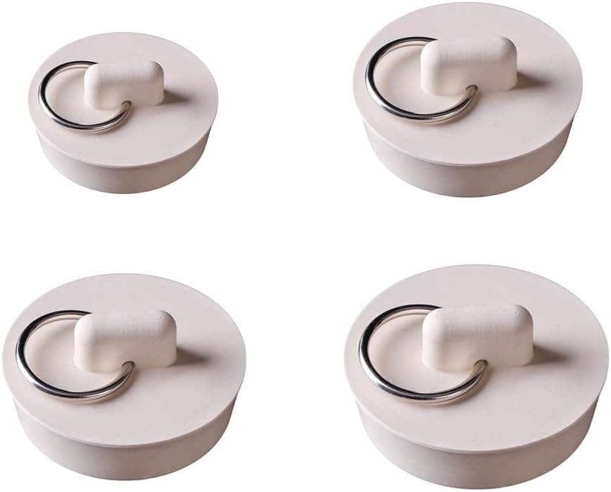 Semetall Lot De 6 Bouchons Vidange Caoutchouc Blanc 2,8cm - Éviers Salle De Bain Et Cuisine