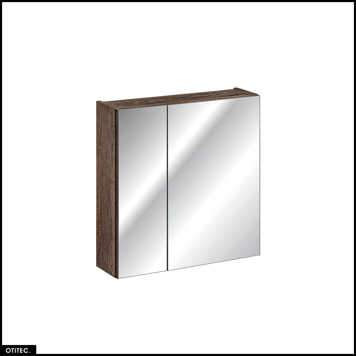 Armoire Salle De Bain Milano Avec Miroir - 2 Portes Blanc 190cm | Rangement Élégant MDF