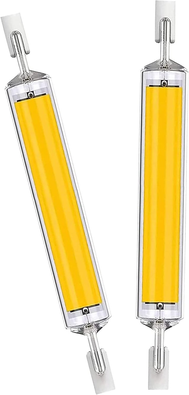 Ampoules LED R7s de 118 mm, 2 lampes blanc chaud à double extrémité haute luminosité de 20 W, équivalentes à des ampoules halogènes de 200 W.