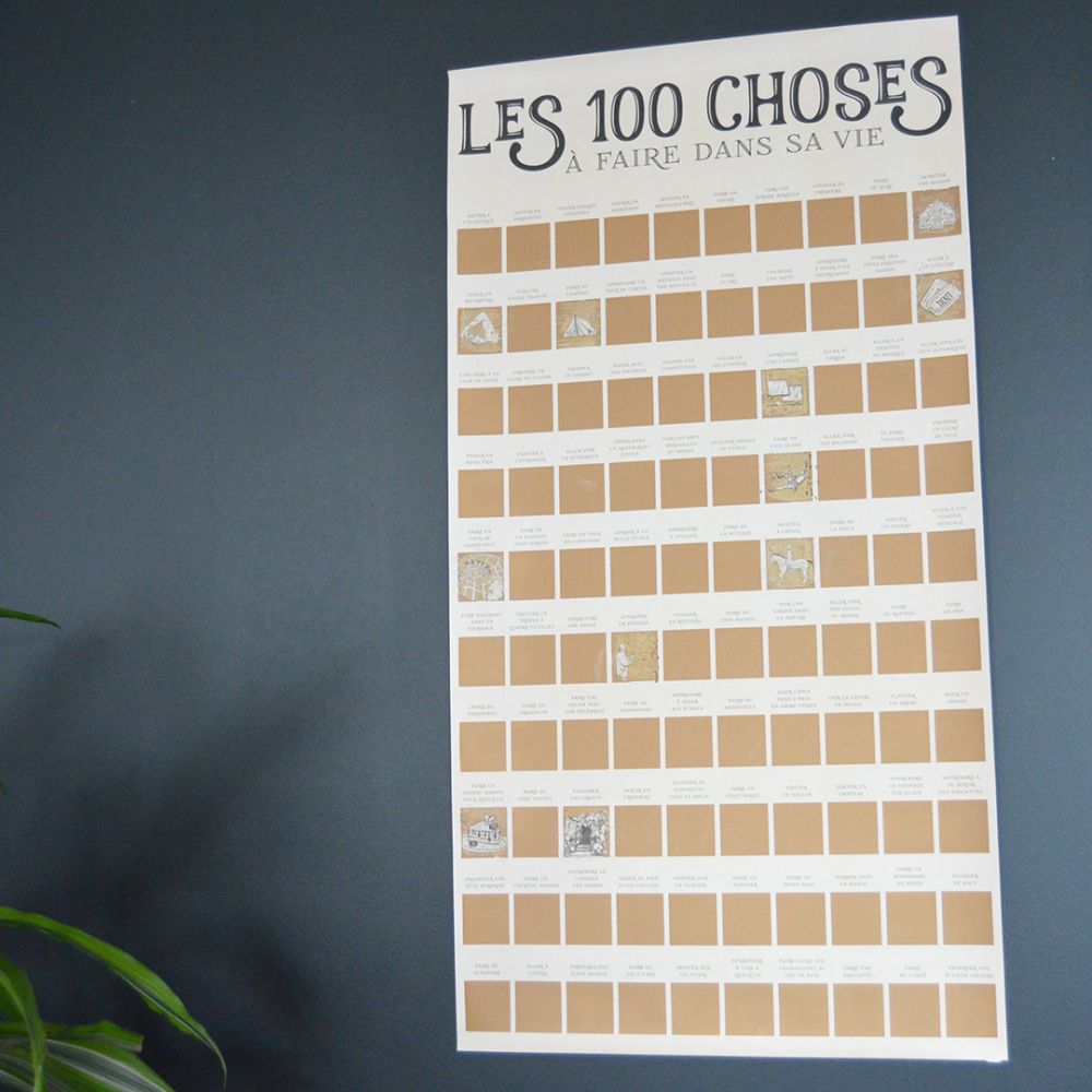 Poster à gratter Les 100 choses à faire dans sa vie Sil - 8