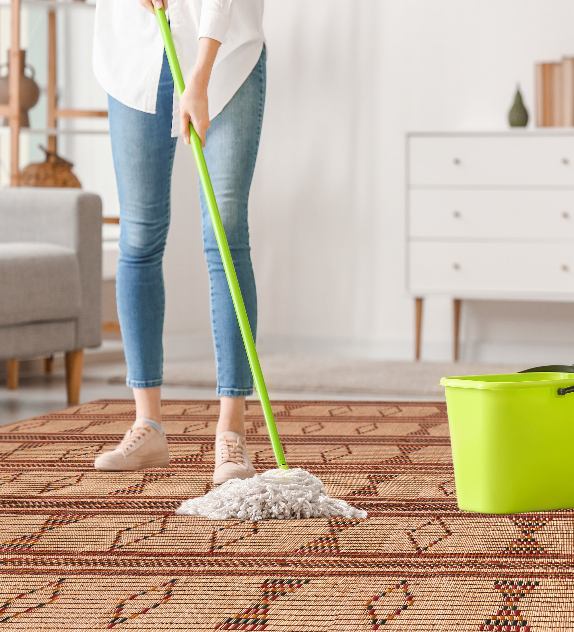 Tapis antidérapant en vinyle Nómada 133x200 cm - PVC imprimé, lavable, ignifuge, pour le salon et la cuisine - 5